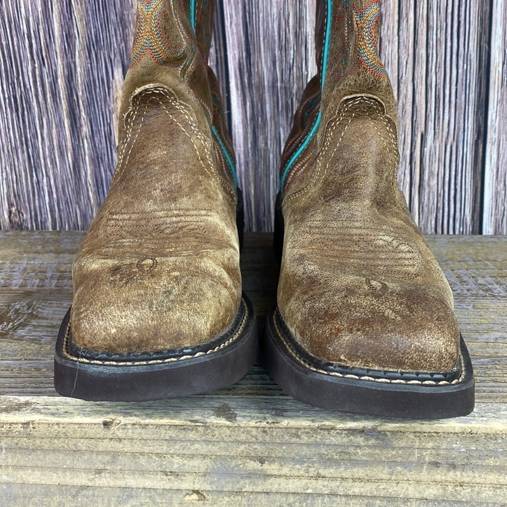 Woman’s Justin Gypsy Brown & Blue Cowgirl Boots- Size 6.5 - Picture 3 of 12